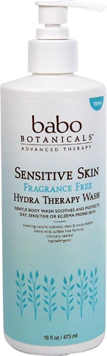 Babo Botanicals Sabonete Líquido Suave Pele Sensível Hydra Therapy 473ml - Hipoalergênico e Sem Fragrância