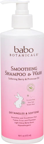 Babo Botanicals Shampoo e Lavagem Suavizante Berry & Óleo de Primrose 473ml