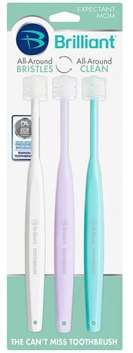 Kit 3 Escovas de Dente Baby Buddy Brilliant! Sensível para Gestantes