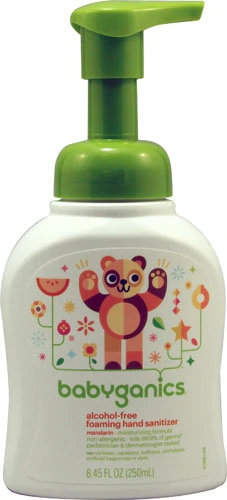 Higienizador de Mãos Espumante sem Álcool Babyganics Tangerina 250ml