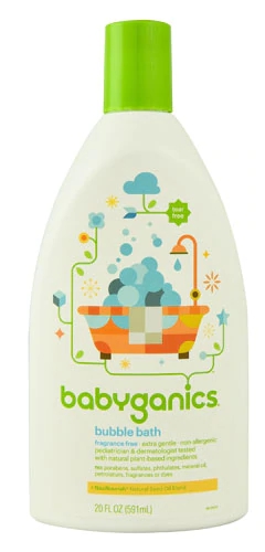 Babyganics Espuma de Banho Sem Fragrância 591ml - Hipoalergênico e Suave