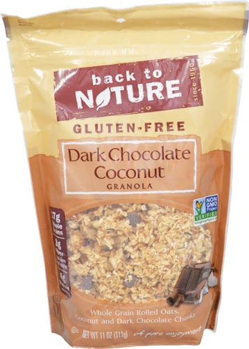 Back To Nature Granola Sem Glúten Chocolate Amargo Coco 312g