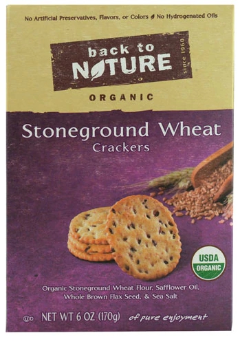 Biscoitos de Trigo Integral Moído em Pedra Orgânico Back To Nature 170g - Sabor Natural e Saudável