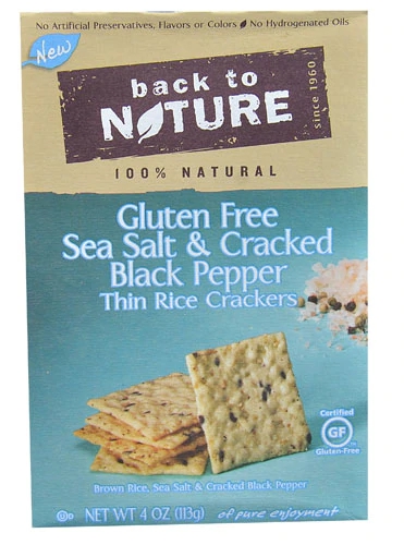 Back To Nature Thin Rice Crackers Sea Salt & Cracked Black Pepper -- 4 oz