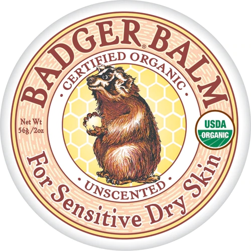 Badger Balm Balm Balm Sem Fragrância - 56g: Hidratação Natural Pura para Pele Sensível