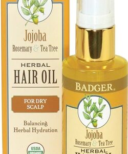 Comprar badger jojoba rosemary & tea tree herbal hair oil -- 2 fl oz preço no brasil beauty & personal care hair care hair color permanent suplementos em oferta suplemento importado loja 31 online promoção -