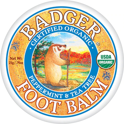 Badger Bálsamo Orgânico para Pés Hortelã e Melaleuca 21g - Hidratação Profunda e Refrescante