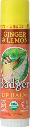 Protetor Labial Orgânico Badger Gengibre e Limão - 4.25g
