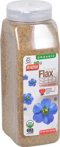 Semente de Linhaça Orgânica Moída Badia 454g - Superalimento Rico em Ômega-3