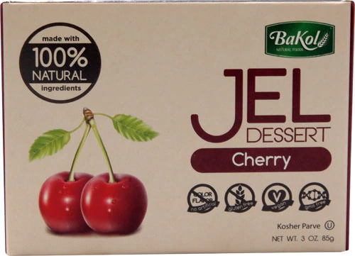 Sobremesa em Gel Bakol Cereja 100% Natural - 85g (Low Carb, Vegano)