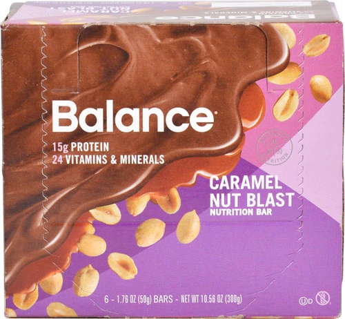 Balance Bar Nutrition Bar Caramel Nut Blast – 6 Unidades (Aprox. 300g)