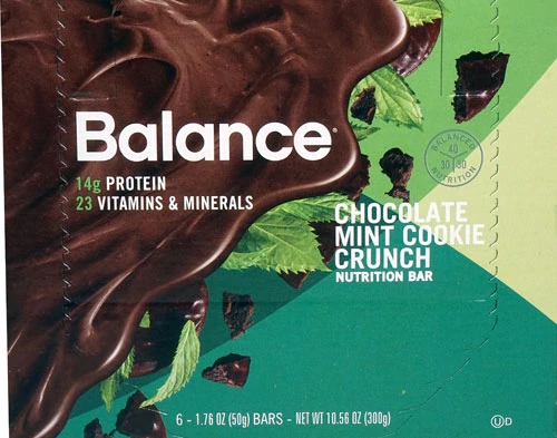 Balance Bar Barra de Nutrição Chocolate Mint Cookie Crunch - 6 Barras (Aprox. 360g)
