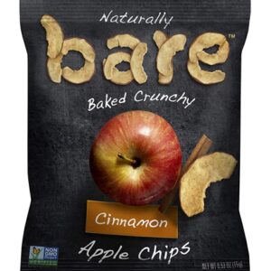 Chips de Maçã Desidratada Bare Baked com Canela - 15g por Pacote / Caixa com 24 Unidades