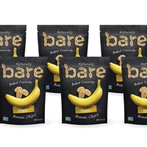 Chips de Banana Assados Bare Baked Crunchy - 80g | Lanche Saudável e Natural