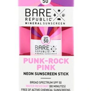 Comprar bare republic mineral neon sunscreen stick spf 50 punk rock pink -- 0. 3 oz preço no brasil bath & body care beauty & personal care facial protection sunscreen suplementos em oferta suplemento importado loja 17 online promoção -