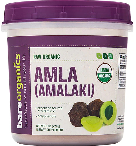 Pó de Amla Orgânico Cru BareOrganics - 227g (Amora Indiana)