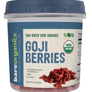 Comprar bareorganics goji berries sun-dried -- 8 oz preço no brasil alimentos frontier natural products frutas e vegetais goji berries marcas a-z suplemento importado loja 11 online promoção -