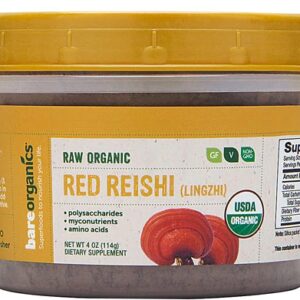 Comprar bareorganics mushroom powder - red reishi - lingzhi -- 4 oz preço no brasil herbs & botanicals mushrooms suplementos em oferta suplemento importado loja 43 online promoção -