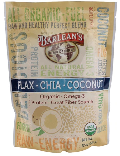 Barlean's Flax Chia Coconut Raw-Energy Powder -- 12 oz