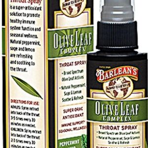 Barlean's Olive Leaf Complex Spray Garganta Hortelã 42.5g - Alívio e Bem-Estar