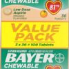 Comprar bayer chewable low dose aspirin value pack orange -- 81 mg - 108 tablets preço no brasil aspirin medicine cabinet pain relievers suplementos em oferta suplemento importado loja 1 online promoção -