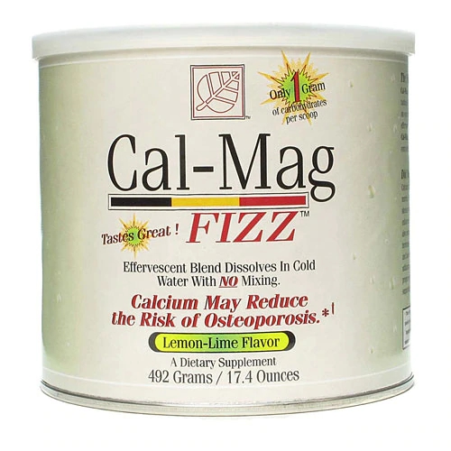 Baywood International Cal-Mag Fizz Limão e Lima 493g - Suplemento de Cálcio e Magnésio Efervescente