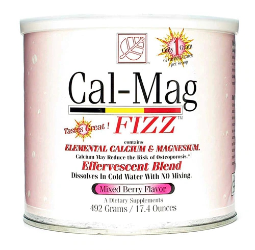 Baywood International Cal-Mag Fizz Limão e Frutas Vermelhas - Suplemento de Cálcio e Magnésio - 493g