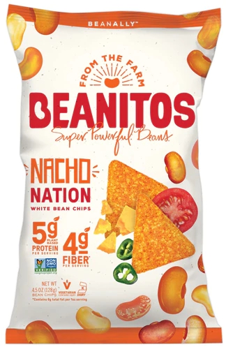 Beanitos Chips de Feijão Branco Sabor Queijo Nacho 128g - Crocância e Nutrição!