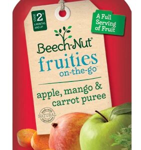 BeeAlive Fruit-On-The Go Stage 2 Apple, Mango, Carrot -- 3.5 oz Each / Pack of 12