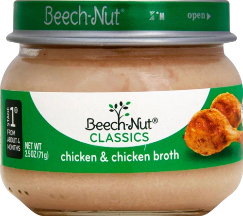 Beech-Nut Classics Jar Stage 1 Chicken & Chicken Broth -- 2.5 oz Each / Pack of 10