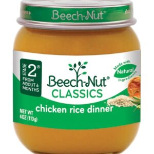 Beech-Nut Classics Jar Stage 2 Chicken Rice Dinner -- 4 oz Each / Pack of 10