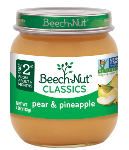 Beech-Nut Classics Jar Stage 2 Pear & Pineapple -- 4 oz Each / Pack of 10