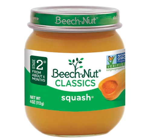 Purê de Abóbora Beech-Nut Classics 2ª Etapa - 10 Potes de 113g (4oz)