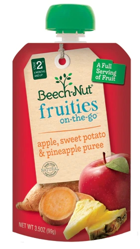 Beech-Nut Frutas On-The-Go Maçã, Batata Doce e Abacaxi - Estágio 2 - 284g (Pacote com 12)