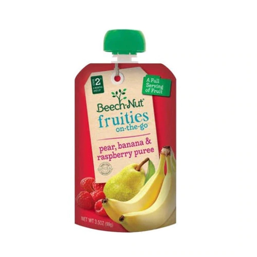 Beech-Nut Frutas On-The-Go Pera, Banana, Framboesa - 204g (Pacote com 12)