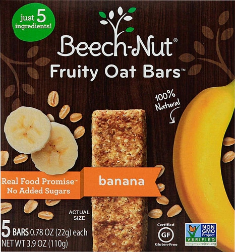 Barrinhas de Aveia Frutadas Beech-Nut Banana - Pacote com 5 Unidades