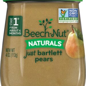 Beech-Nut Naturals Stage 1 Just Bartlett Pears -- 4 oz Each / Pack of 10