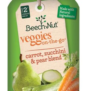 Beech-Nut Veggie On-The-Go Stage 2 Carrot, Zucchini & Pear -- 3.5 oz Each / Pack of 12