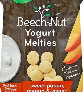 Beech-Nut Melties Iogurte Doce Batata Doce e Manga 28g - Lanche Saudável para Bebês
