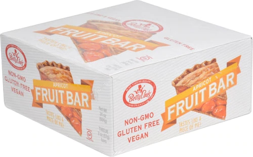 Barras de Frutas Betty Lou's Sem Glúten Sabor Damasco - 12 Unidades (Aprox. 540g)