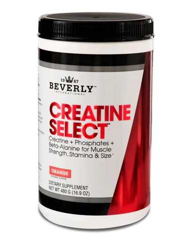 Creatina Select com Beta Alanina Laranja Beverly International - 482g