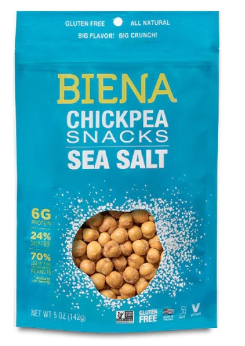 Biena Grão de Bico Crocante Sal Marinho - 142g: Lanche Saudável e Delicioso