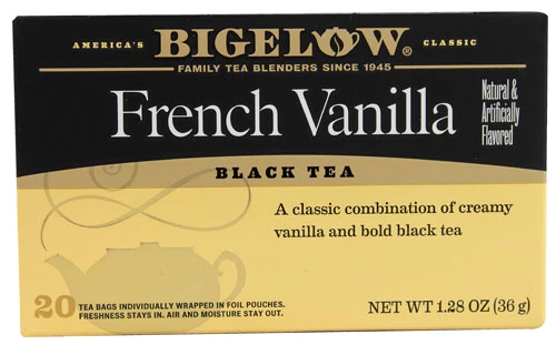 Chá Preto Bigelow French Vanilla com Baunilha - 20 Saquinhos (Aprox. 30g)