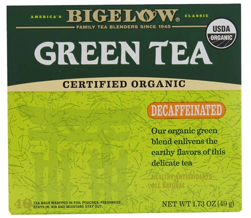 Chá Verde Orgânico Bigelow Descafeinado - 40 Sachês (45g)