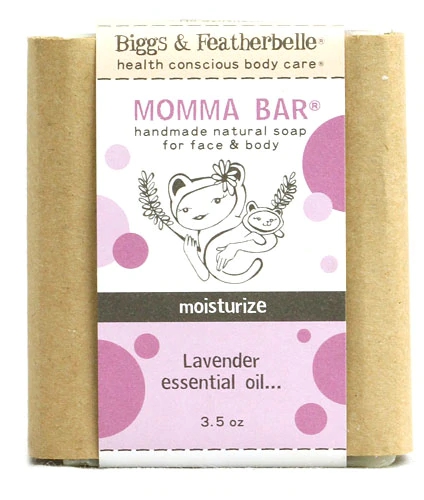 Sabonete Natural Artesanal Biggs & Featherbelle Momma Bar® Lavanda - Rosto e Corpo - 100g