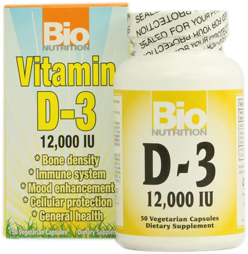 Bio Nutrition Vitamina D3 12000 UI - 50 Cápsulas Vegetarianas | Fortaleça Seus Ossos