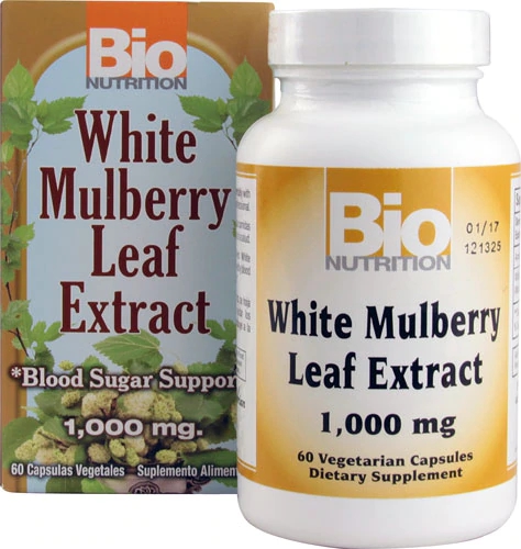 Extrato de Folha de Amora Branca Bio Nutrition - 1000mg - 60 Cápsulas Vegetarianas