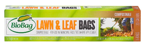 Biobag Sacos para Folhas e Resíduos de Jardim - Pacote com 5 Unidades