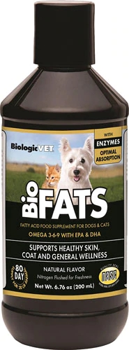 BiologicVET BioFats Suplemento Ácidos Graxos Cães Gatos Natural 200g