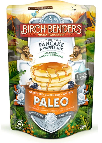 Mistura para Panqueca e Waffle Paleo Birch Benders Sem Glúten e Grãos - 340g
